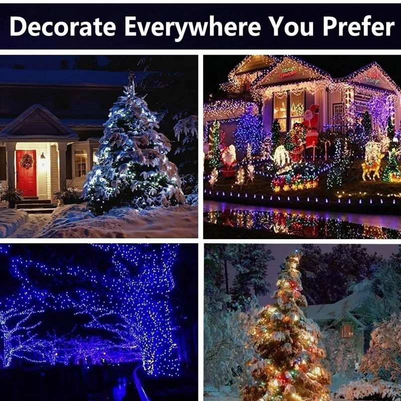 

Music Lights String 5M/10M Festival Party Home Decoration LED Fairy String Lights Beautiful 12 Mode Celebration Waterproof