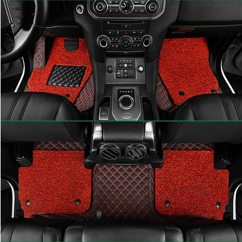 

Good quality! Custom special car floor mats for Toyota Land Cruiser Prado 150 5 seats 2020-2010 durable two layers car carpets