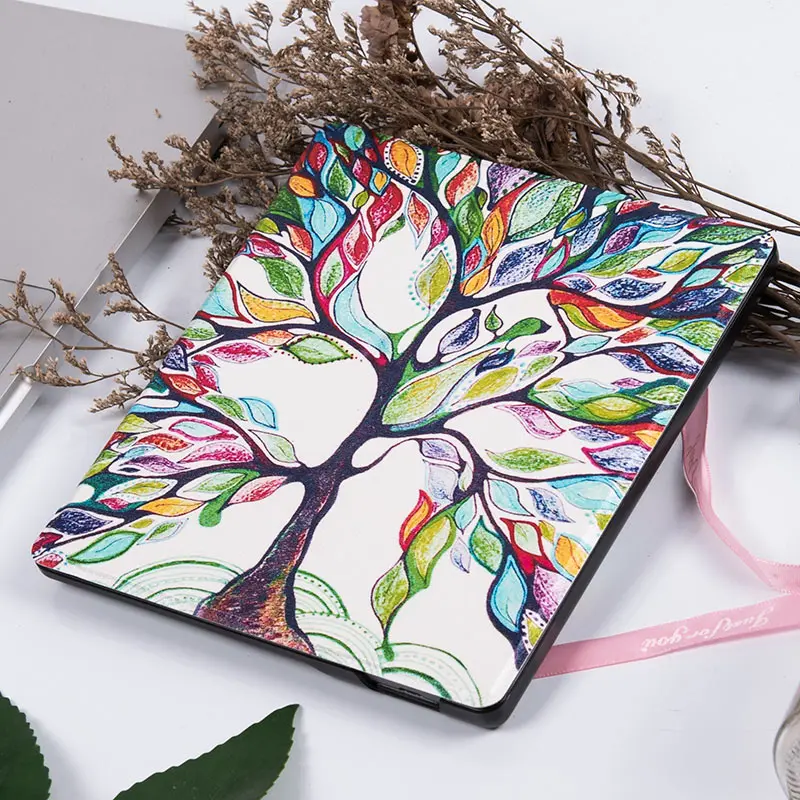Lucky tree Чехол для Amazon All-new " Kindle Oasis e-Books(9th/10th Generation)-легкий тонкий чехол с функцией автоматического пробуждения и сна - Цвет: Lucky tree