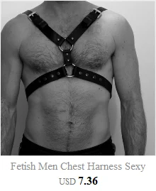 Fetish Men Gay Sexy Chest Harness Top Tanks PU Leather Adjustable Male Harness Sexy Leather Clothes for BDSM Bondage Men