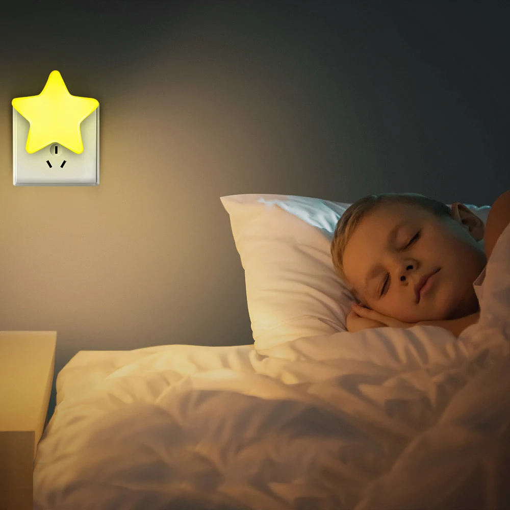 LED Sensor Control Night Light Mini Star With EU/US Plug for Dark Sleeping Bedside Lamps | Лампы и освещение