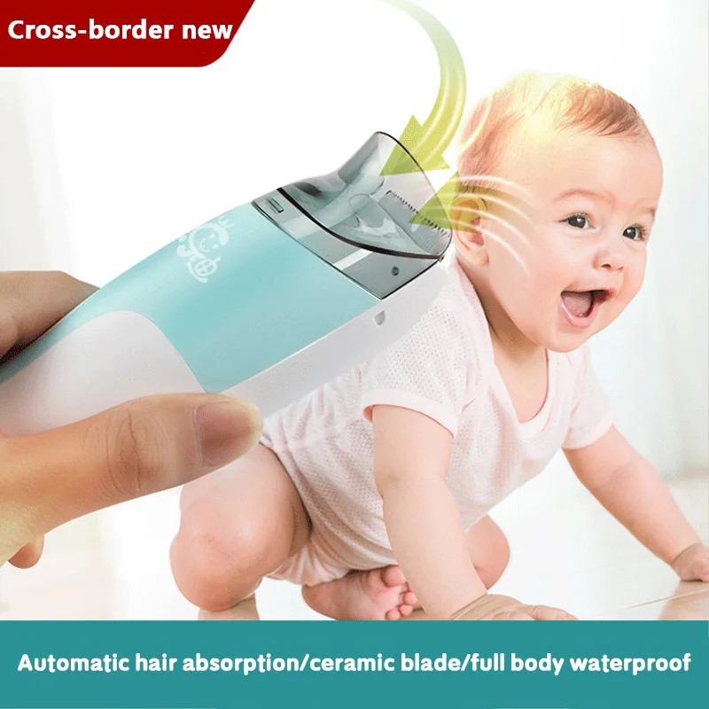 Kids Hair Suction Hair Clipper Infant Hair Trimmer Electric Toddler Waterproof Hair Clipper USB Charging Razor Shaver Cutting