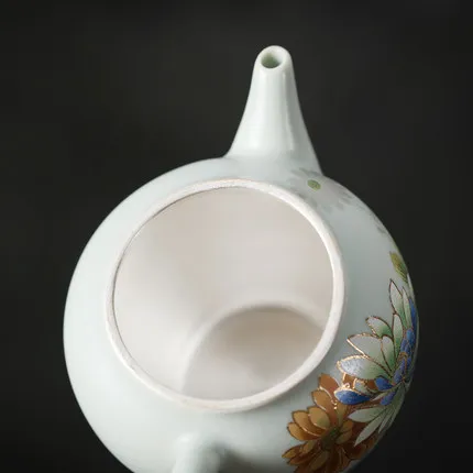 Jingdezhen Enamel Ceramic Teapot Liner Silvering 999 Sterling Silver Ru Kiln Single Pot Kungfu Black Tea Da Hong Pao Teaware | Дом и сад