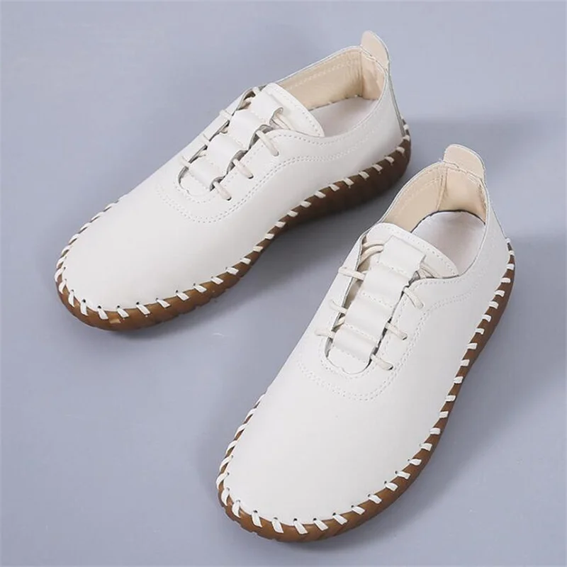 

Lefu shoes Women Flat sole shoes Soft leather and soft bottom Sports and leisure shoes Small leather shoes Large size35-43