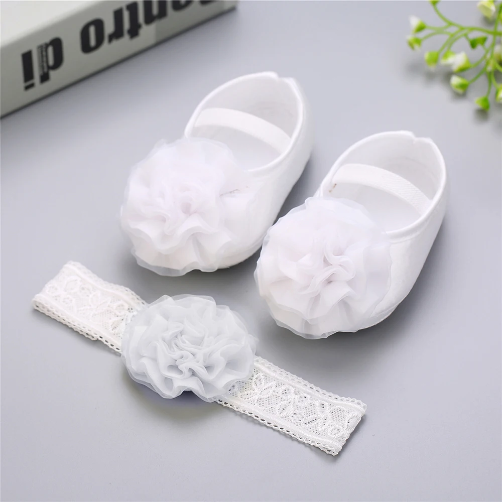 OEAK детская обувь милый цветок новорожденный комплект оголовья для обуви с мягкой