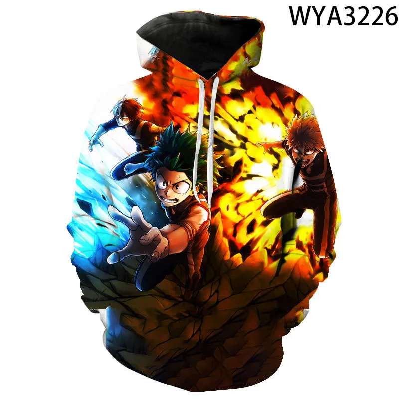 

2020 New My Hero Academia Men Women Children Hoodies Midoriya Izuku 3D Printed Boku No Hero Academia Boy Girl Kids Cool Pullover