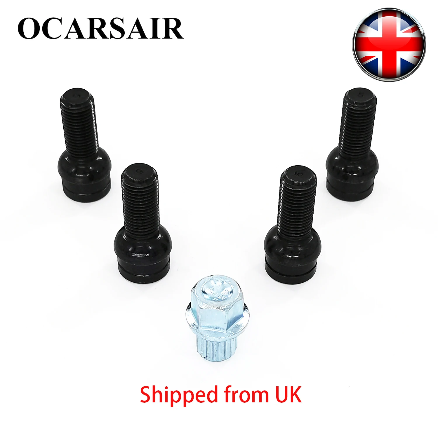 

4 PCS Locking Wheel Nuts Bolts Studs Radius Security Key for AUDI A3 A4 A5 A6