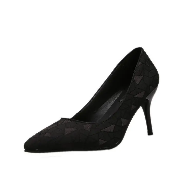 

High Heel Shoes 2019 New Style Versatile Sexy Pointed Shallow Mouth Thin Heeled Shoes Business 0329