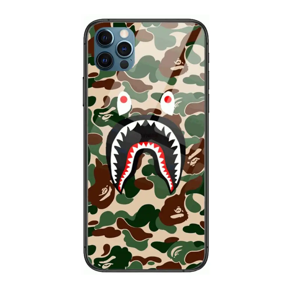 

Luxury sports brand B-bapes Style Phone Case cover For iphone 12 pro max 11 8 7 6 s XR PLUS X XS SE 2020 mini black cell shel
