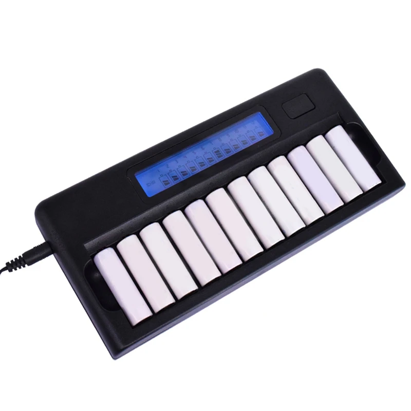 Интеллектуальное зарядное устройство с ЖК дисплеем быстрое умное 12 ячеек для