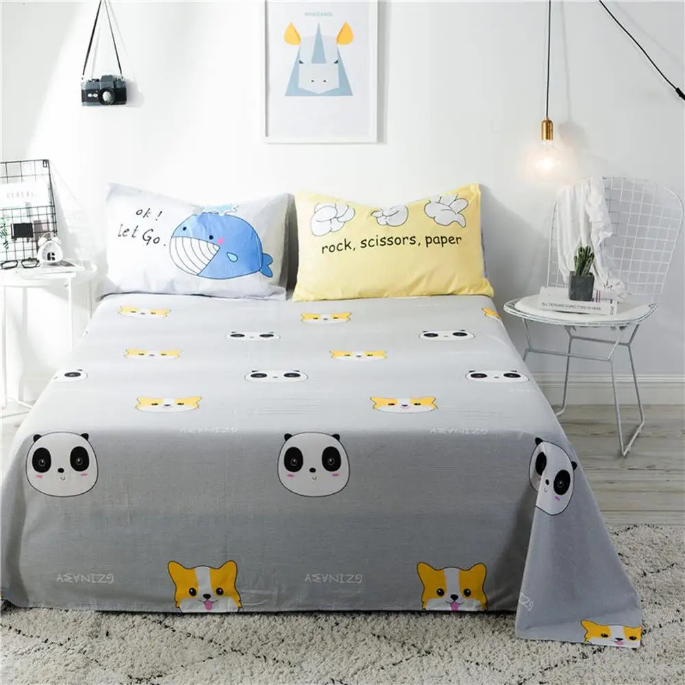 

Bear Panda Cotton Bed Linens Cartoon Bedding Sets (Pillowcase Flat Or Fitted Sheet Blanket Queen Twin Double Cover)