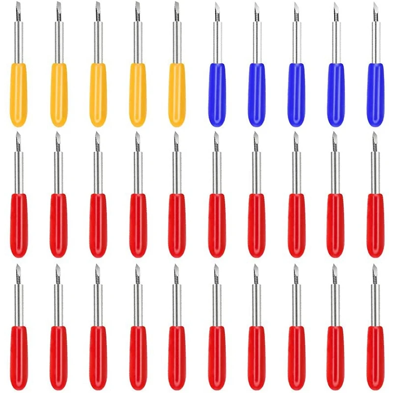 

50 шт. режущих лезвий для Cricut Explore Air/Air 2/Maker, 30/45/60 градусов, виниловые лезвия глубокой резки для машин для Cricut