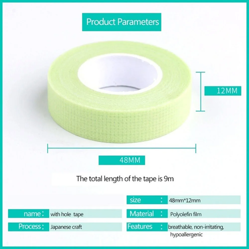 Клейкая лента для ресниц 9 м/рулон медицинская дышащая Антиаллергенная подтяжка