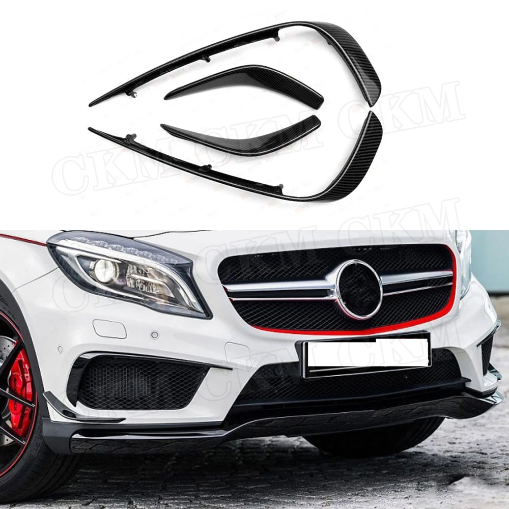 4 шт. передний бампер из углеродного волокна/АБС пластика для Benz GLA Class X156 GLA200 GLA260