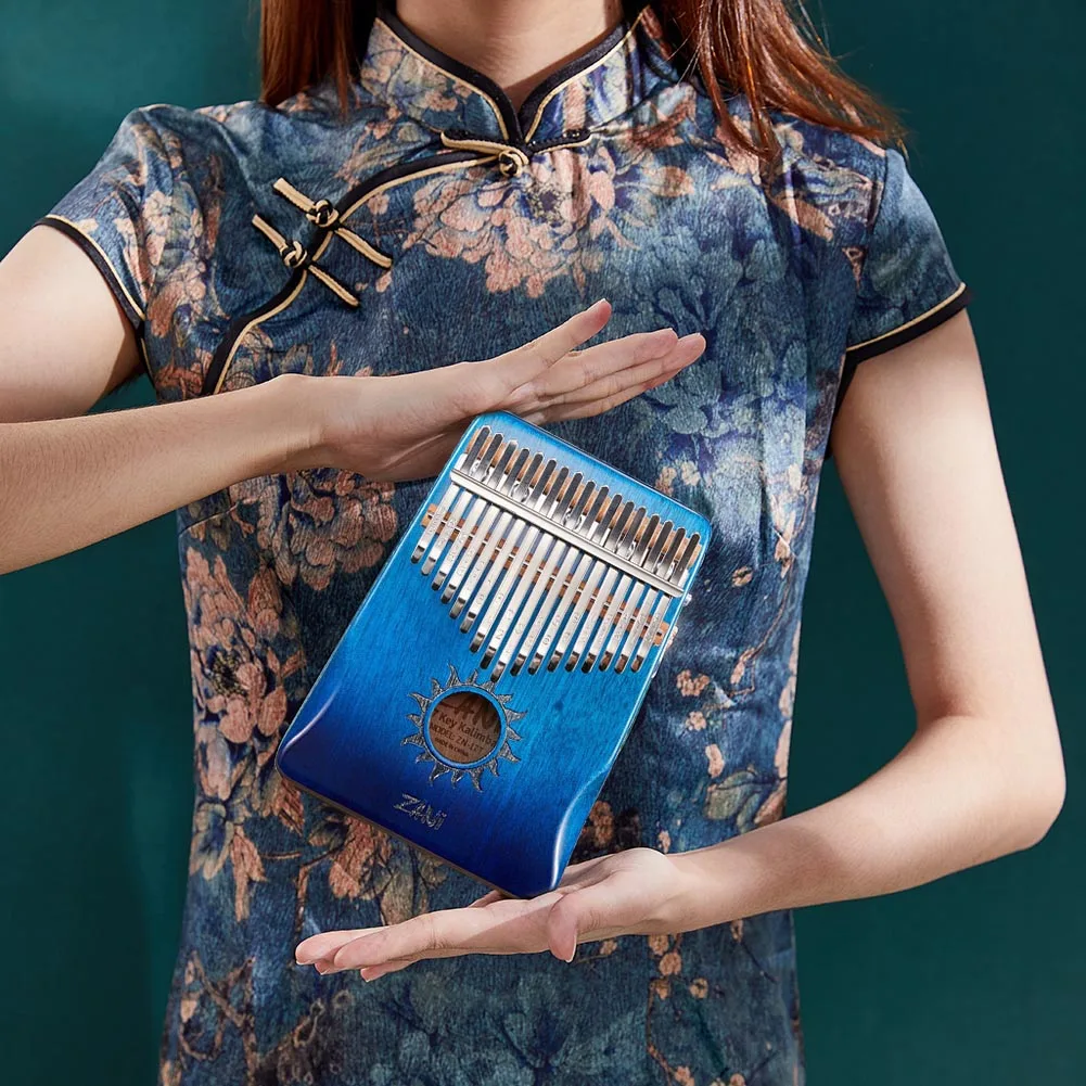 Узор солнца 17 клавиш из красного дерева калимба ударный музыкальный инструмент