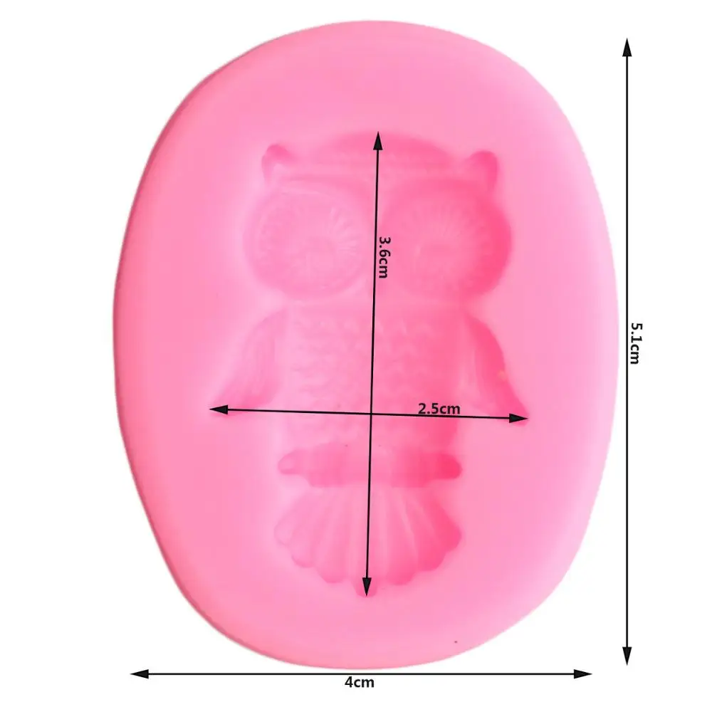 3D Сова силиконовая формочка в виде животного полимерной глины конфеты пресс