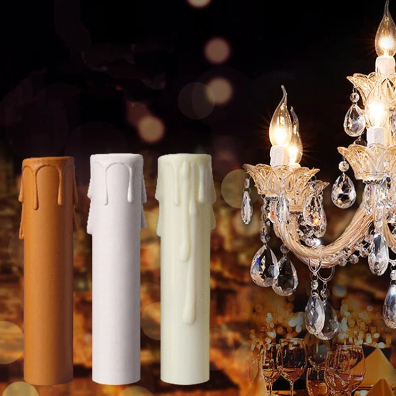 10pcs Candle Lamp Holder Tube Base Sleeve Bulb Cover |