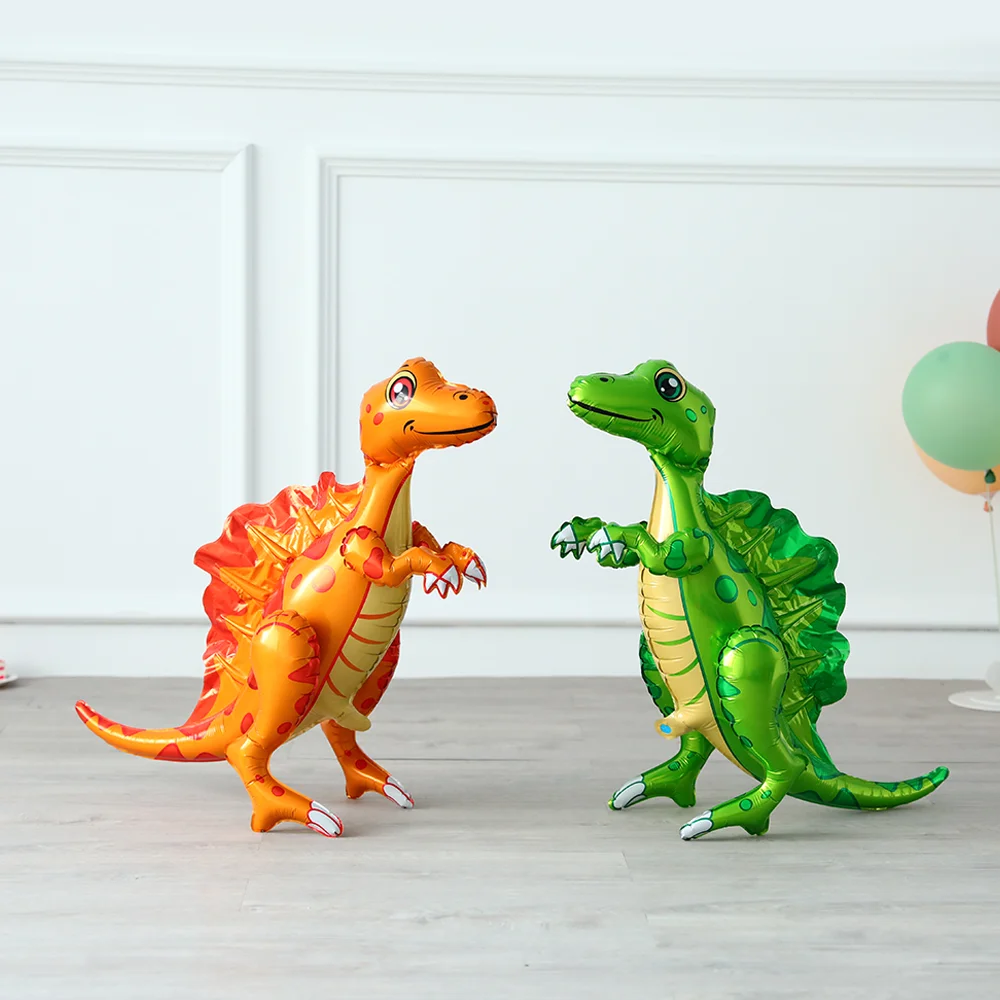 1pc Large 4D Walking Dinosaur Foil Balloon Boy Animal Children Birthday Party Forest Decoration | Дом и сад