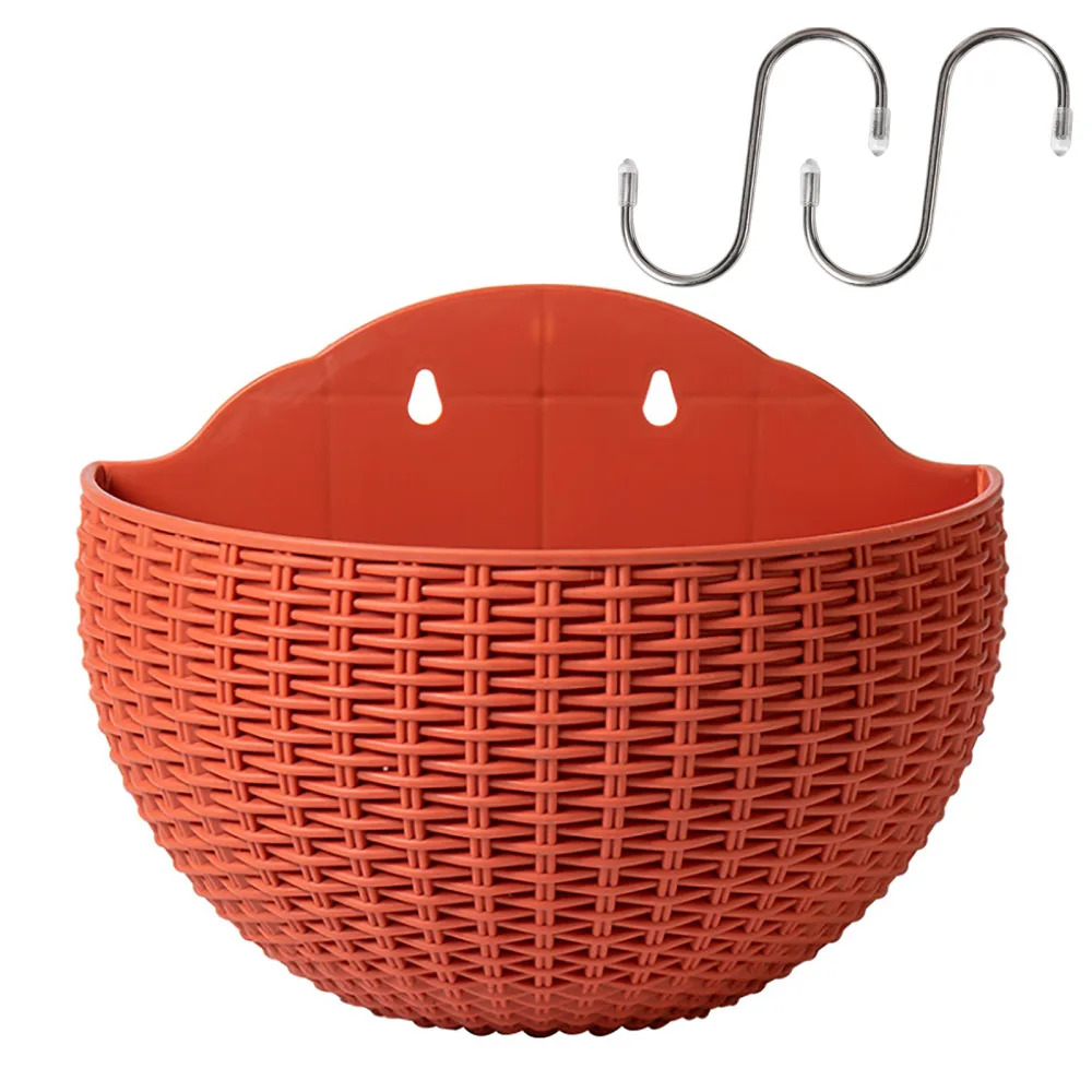 

Flower Pots Wall Planter Vase Indoor Outdoor Hanging European Style Balcony Gift Home Decoration Semicircular Planters Flowerpot