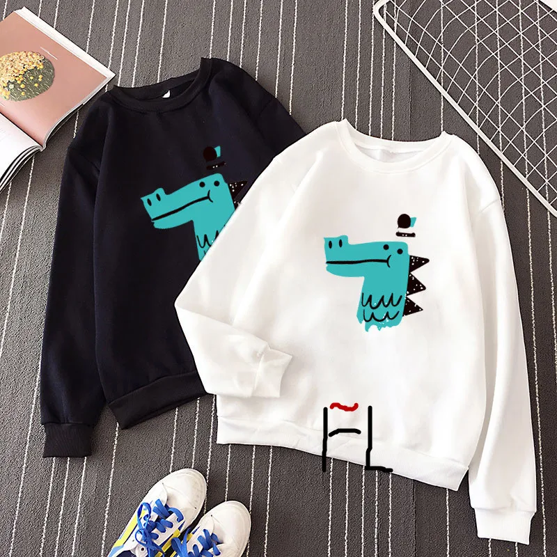 Размера плюс 3XL 2019 осень зима спортивный свитер Harajuku Одноцветный Для женщин