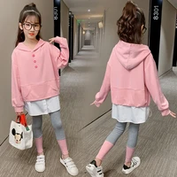 girls suit coat pants 2pcssets%c2%a02021 hooded spring autumn teenager kid school outdoor clothes kids children clothing