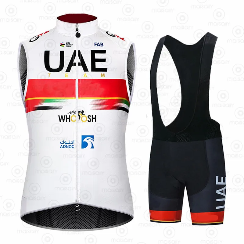 

UAE 2021 Summer Team Cycling Vest Breathable Windproof Vest Sleeveless Maillot MTB Ropa Ciclismo Windstopper Vest