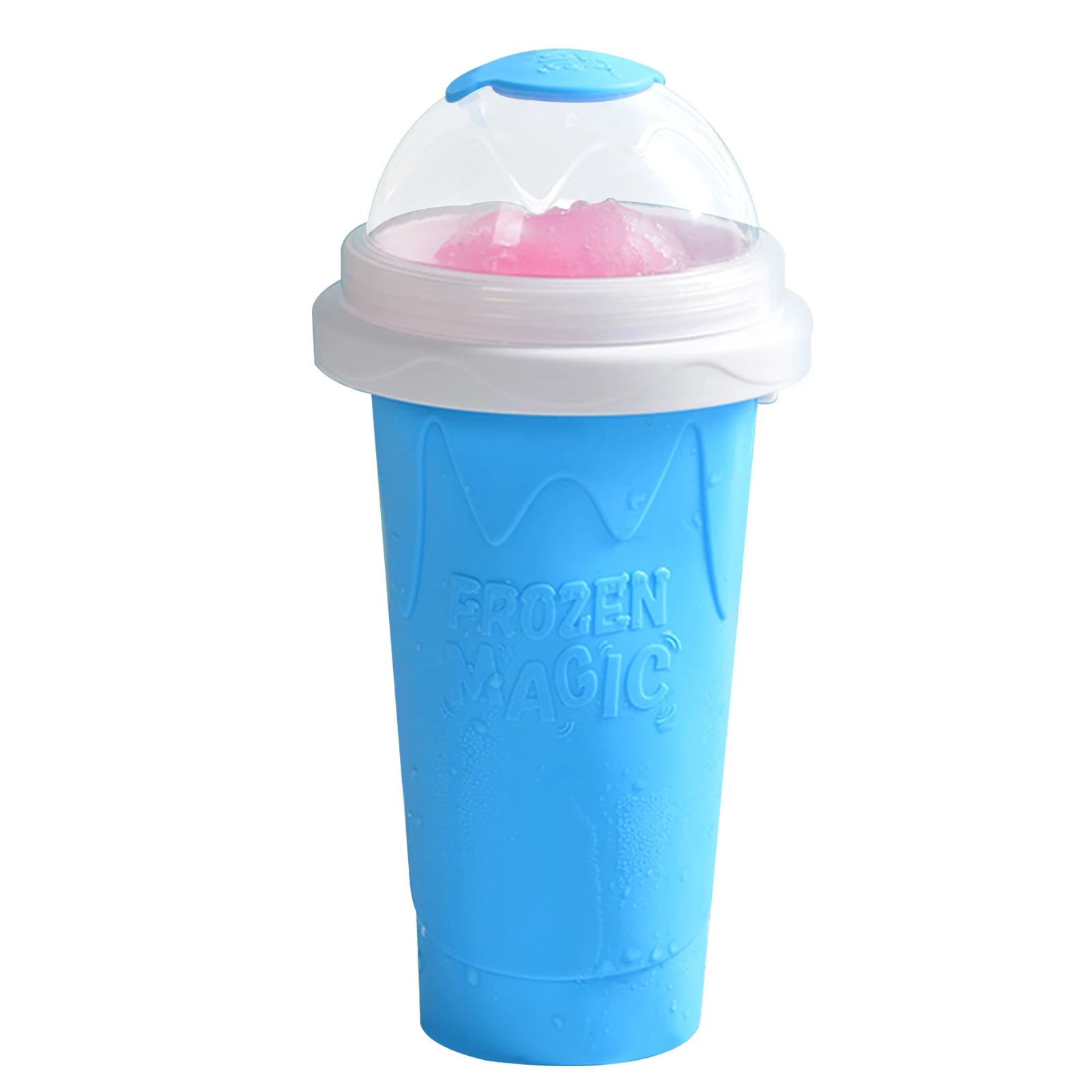 

Silicone Smoothie Cup for Ice Cream Making Summer Smoothie Mug Double Layer Home Milkshake Juice Mug Frozen Squeeze Cooler Mug