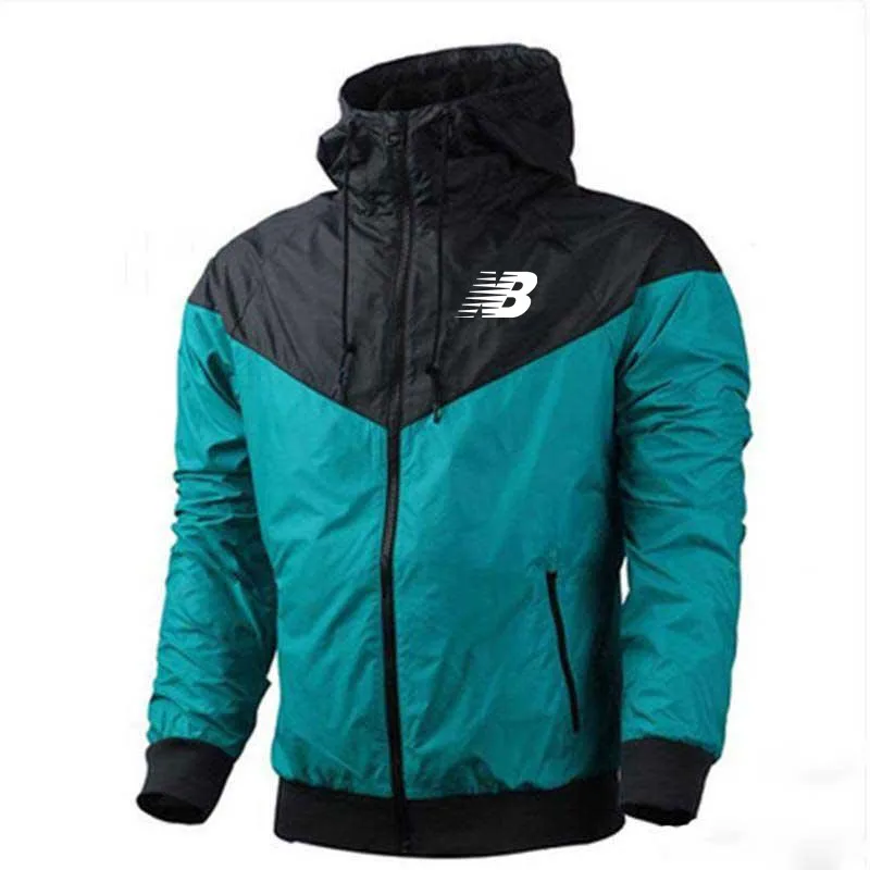 

New men's brand NB street hoodie zipper thin casual jacket fishing jacket outdoor mountaineering windbreaker jacket