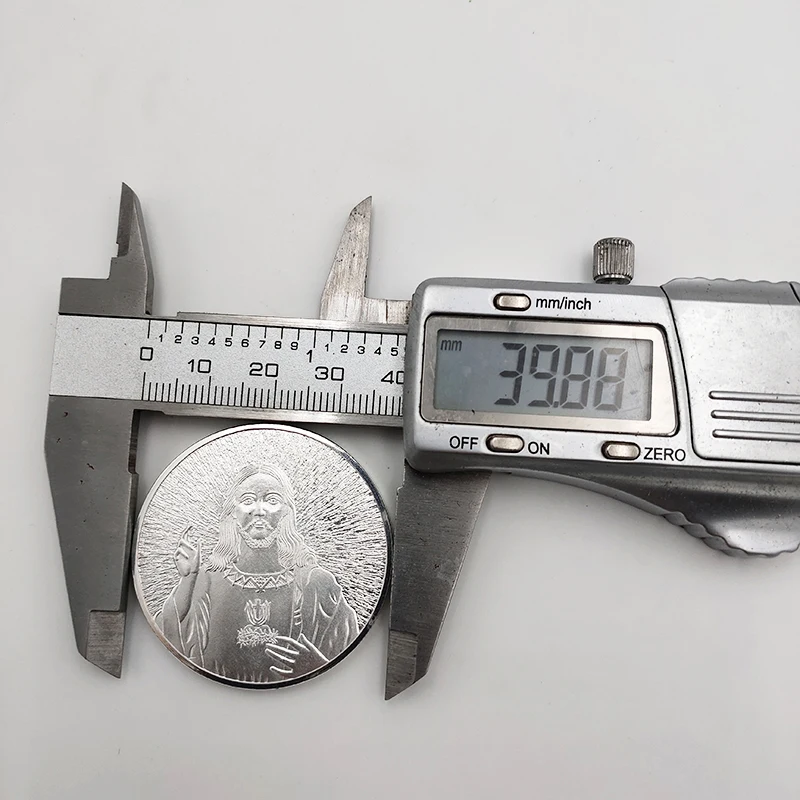 Памятная монета Иисуса Христа Посеребренная Коллекционная на удачу миф Бог