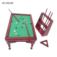 jo house mini mahogany color pool table set model 112 dollhouse minatures model dollhouse accessories