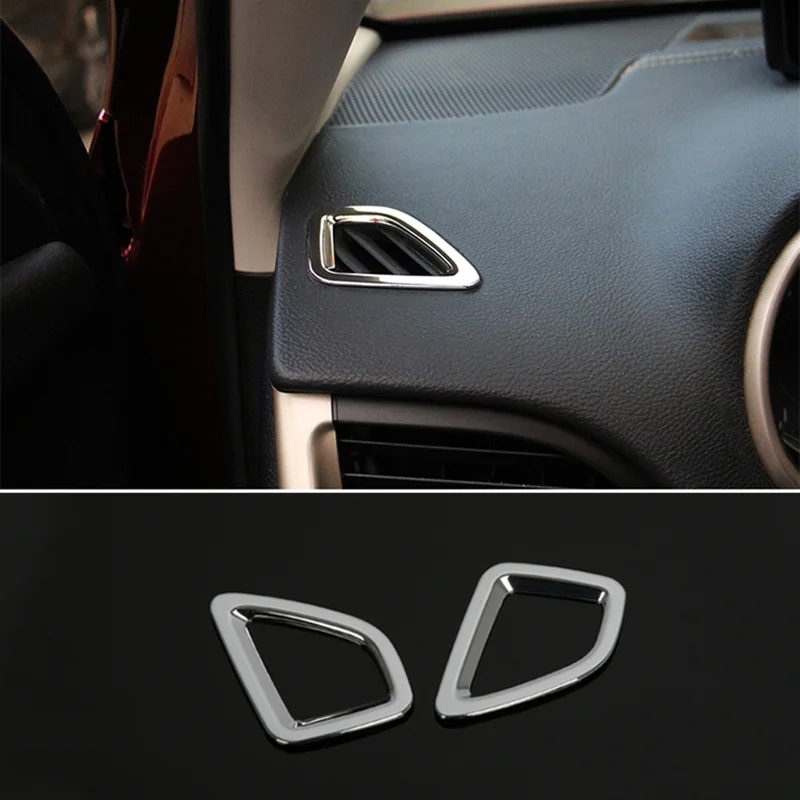 

For Jeep Cherokee KL 2014 2015 2016 2017 2018 Accessories Car Front Air Condition Outlet Vent Frame Panel Cover Trim ABS Chrome