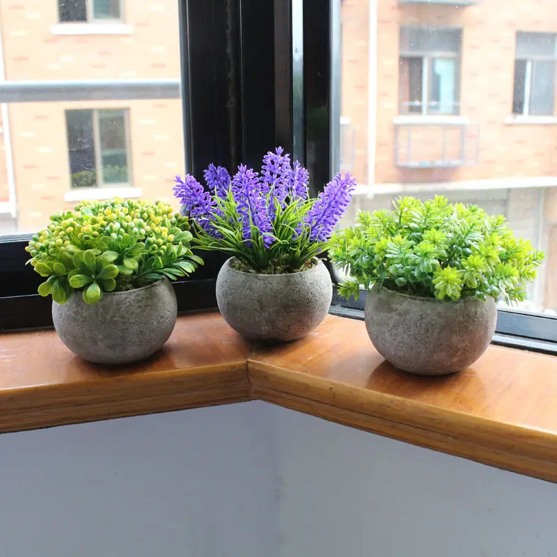 Имитация растений суккулентов в горшках мини бонсай имитация искусственные