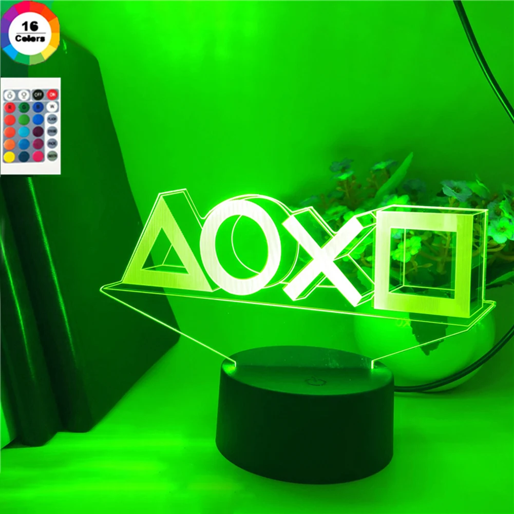 

Touch Control 3D LED Colorful Night Light Playstation Table Bedside Lamp Led Night Light Table Gift Light for Kids Bedroom