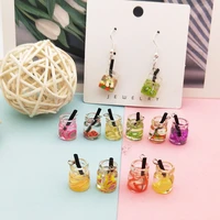 10pcslot candy fruit resin charms dangle cute juice bottle charms diy earrings pendants jewelry making accessory 1114mm yz648