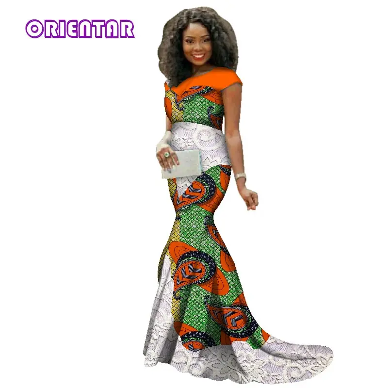 Африканские платья для женщин без рукавов в пол Африканское вечерние ское