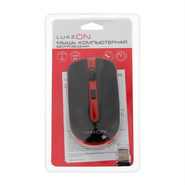 Мышь беспроводная Weibo USB коннектор красная|Мыши| |