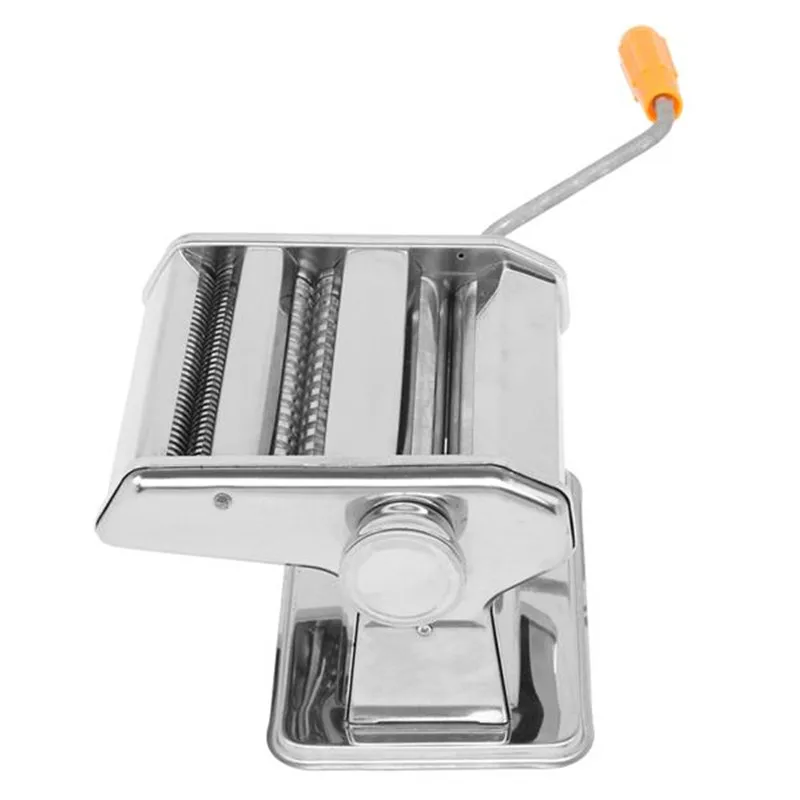 

Pasta Machine Dual-Blade Multifunctional Manual Hand-Cranking Operation Stainless Steel Noodle Making Machine Silver