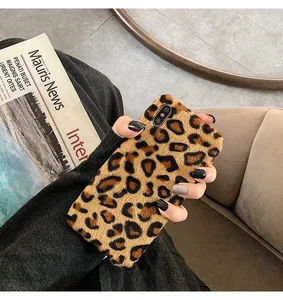 Теплый вельветовый чехол для телефона iphone XS 13 12 11 Pro Max X XR, чехол для iphone 7 8 plus, задняя крышка, мягкие чехлы в стиле ретро с леопардовым принтом