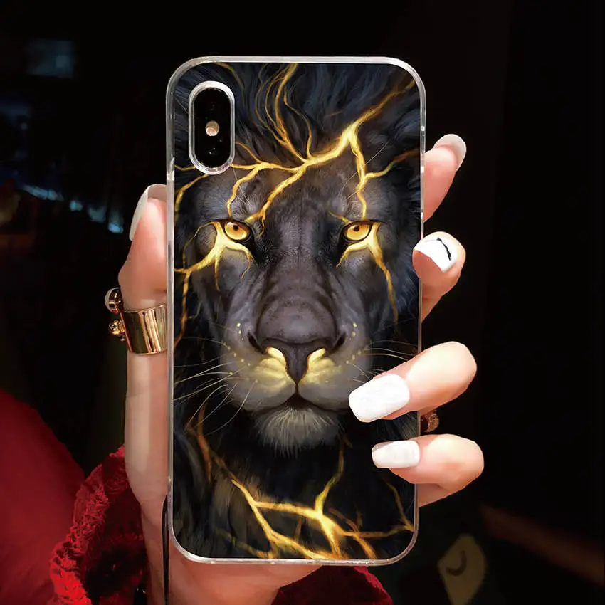 Чехол для Vodafone Smart X9 N9 Lite E9 C9 E8 N8 V8 Prime 7 Ultra Cool Lion Tiger leopard print мягкий TPU силиконовый