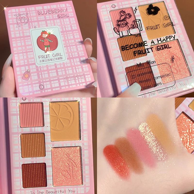 5 цветов Палитра теней для век блестящие матовые мерцающие тени стойкие