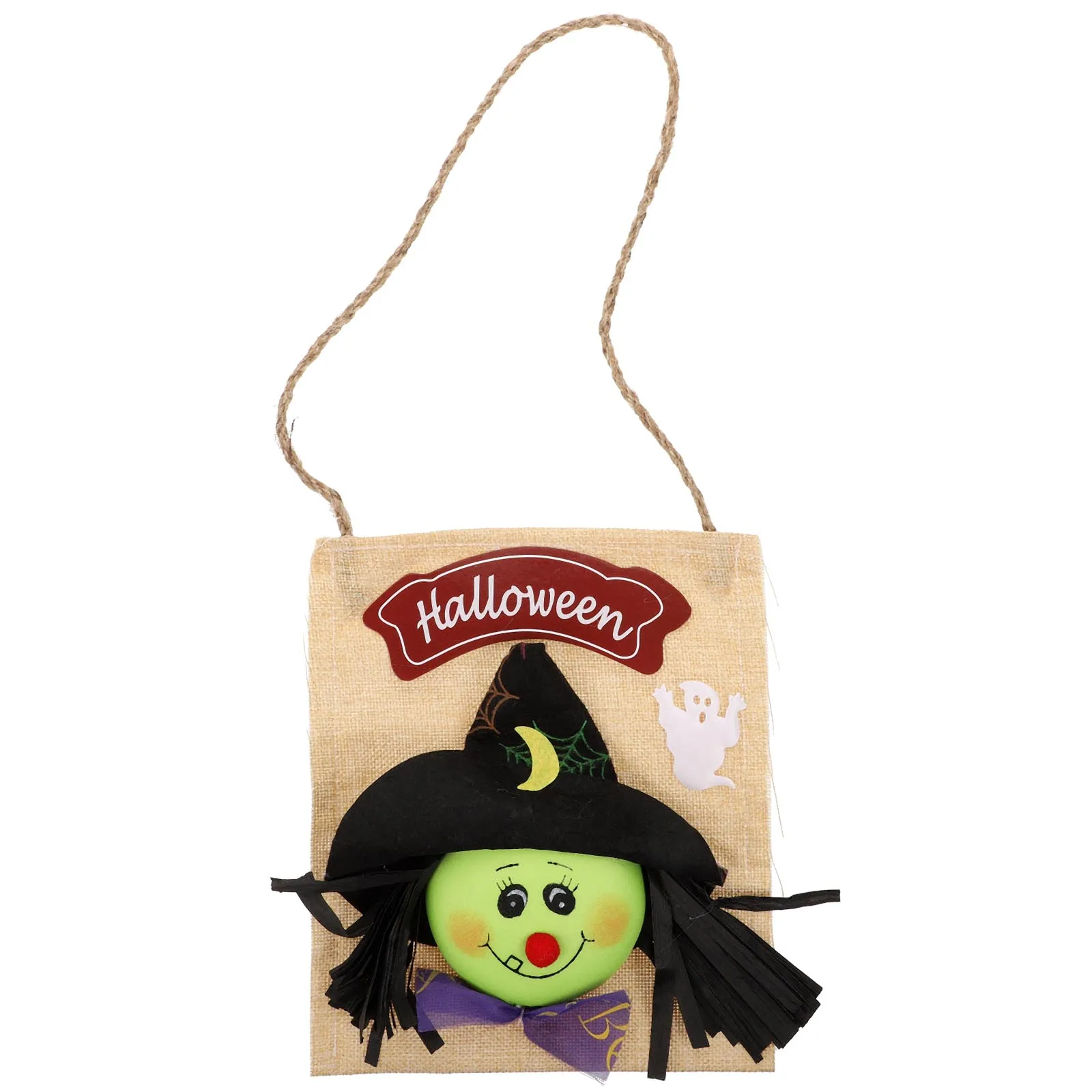 

1Pc Handheld Gift Bag Creative Halloween Gift Pouch Linen Candy Storage Bag