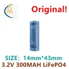 14430 3,2 V 300mAh литиевая полимерная батарея, осветительное оборудование, электрическая зубная щетка цилиндрической формы LiFePO4