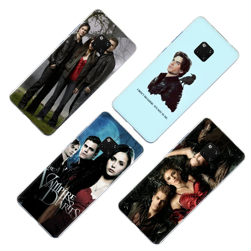 EWAU The Vampire Diaries Stefan Damon Salvatore Hard Phone Cover Case for Huawei Y5 Y6 Y7 Y9 Mate10 20 Lite pro Nova 2 3 5 i