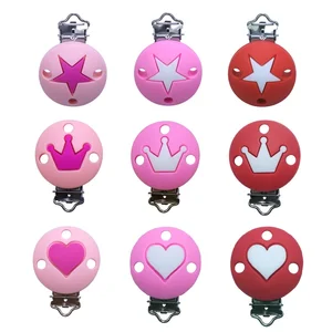 Joepada 2 шт. звезда силиконовая соска клипса Сделай Сам детский Прорезыватель для зубов колье искусственная Корона детский Прорезыватель сердце аксессуары соска