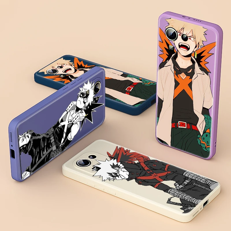 

Cute Anime Japan Bakugo Katsuki For Xiaomi 11 11X 10T 10 10S 10i 9 CC9 Lite 8 9SE 5G Ultra LIite Pro Liquid Soft Phone Case