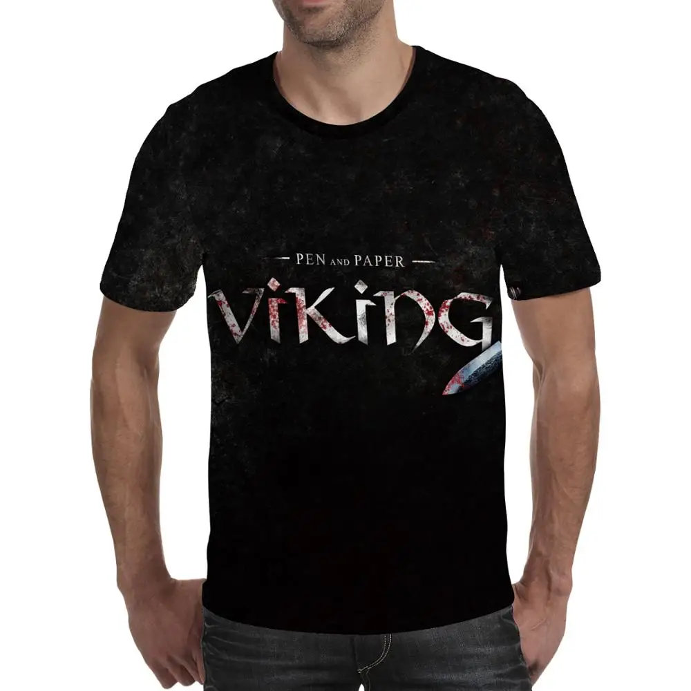 2020 новинка моды летнего сезона Viking Футболка с имитацией татуировки для мужчин