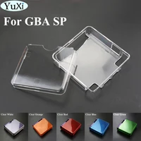 yuxi plastic clear protective shell cases pack for gameboy advance sp for gba sp game console crystal cover case