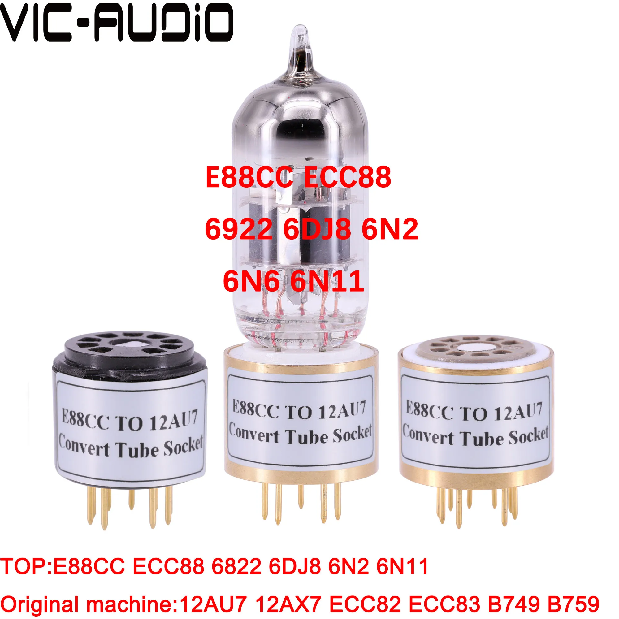1 шт. E88CC ECC88 от 6922 до 12AU7 12AX7 ECC82 ECC83 6 3 В вакуумный трубчатый усилитель DIY Hi-Fi адаптер
