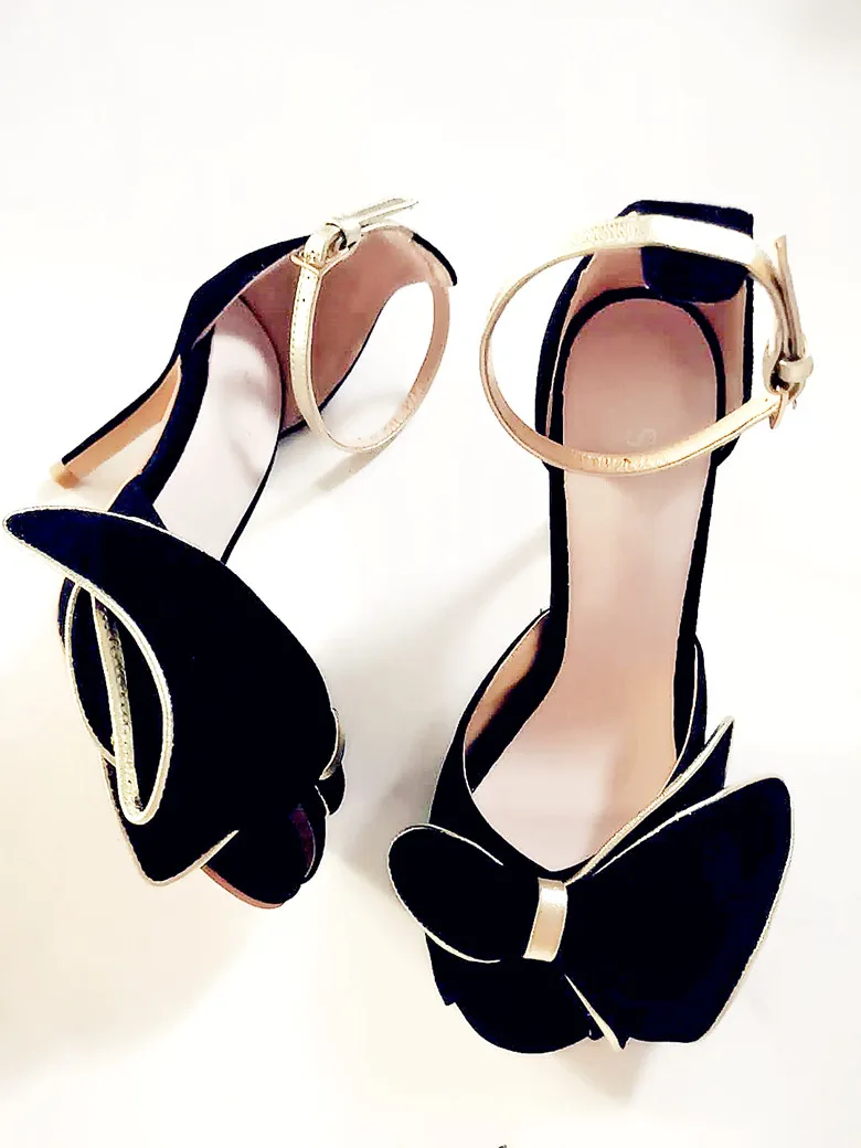 

Модные женские, золотистого цвета, с кружевом, с бантом женские сандалии тонкий высокий каблук Золотой Ремешок на щиколотке, с открытым носком; Черные замшевые сандалии-гладиаторы Вечерние Сандалии