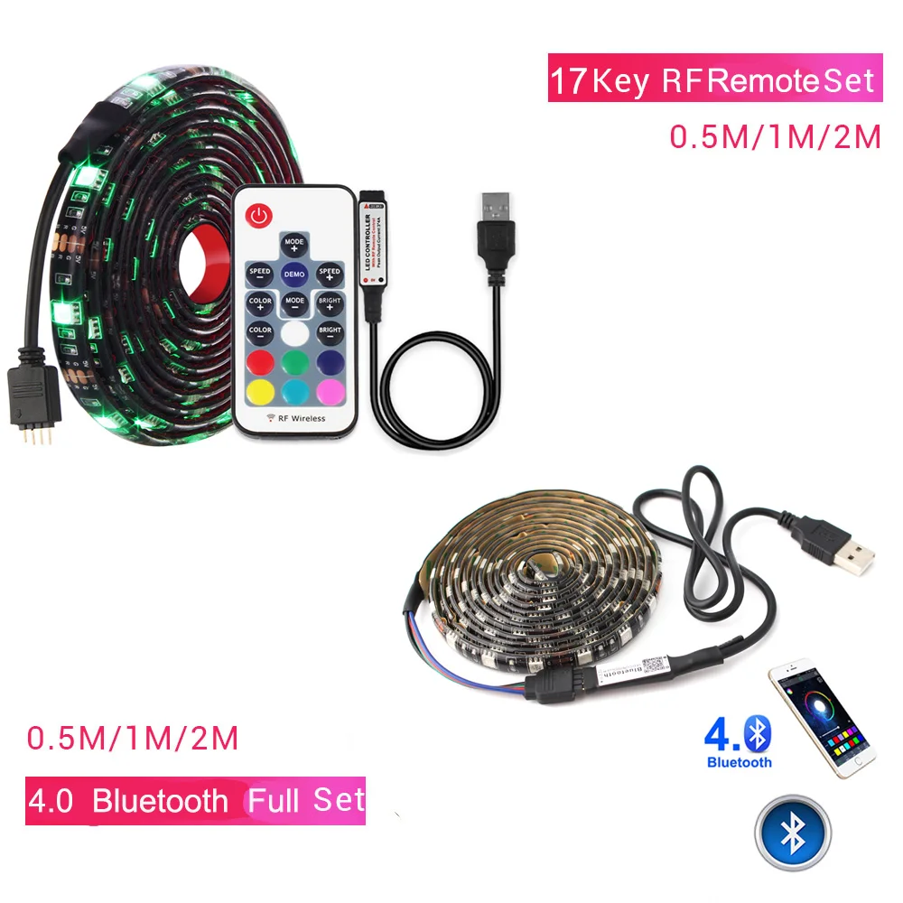 Комплект светодиодных лент 5050RGB с инфракрасным Bluetooth музыкальным контроллером